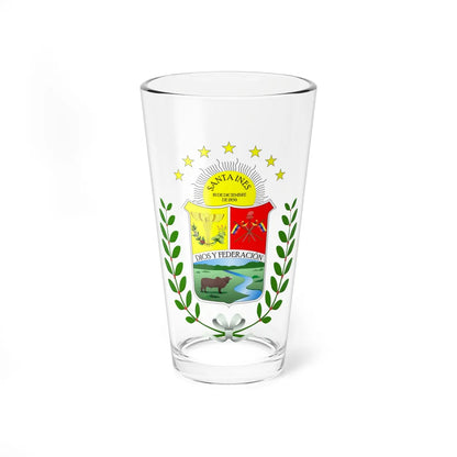 Escudo del Estado Barinas (Venezuela) (Coat of Arms) Pint Glass 16oz 16oz - Go Mug Yourself