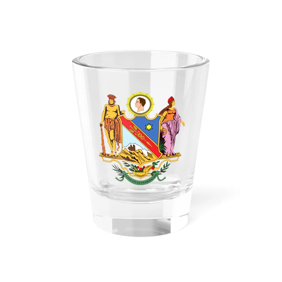Escudo del Estado Delta Amacuro (Venezuela) (Coat of Arms) Shot Glass 1.5oz 1.5oz - Go Mug Yourself