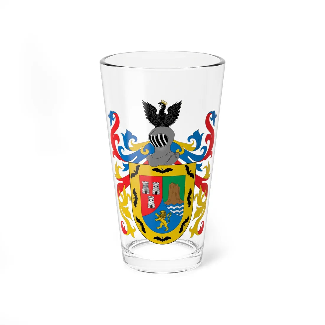 Escudo del Mariscal Jorge Robledo (Colombia) (Coat of Arms) Pint Glass 16oz 16oz - Go Mug Yourself