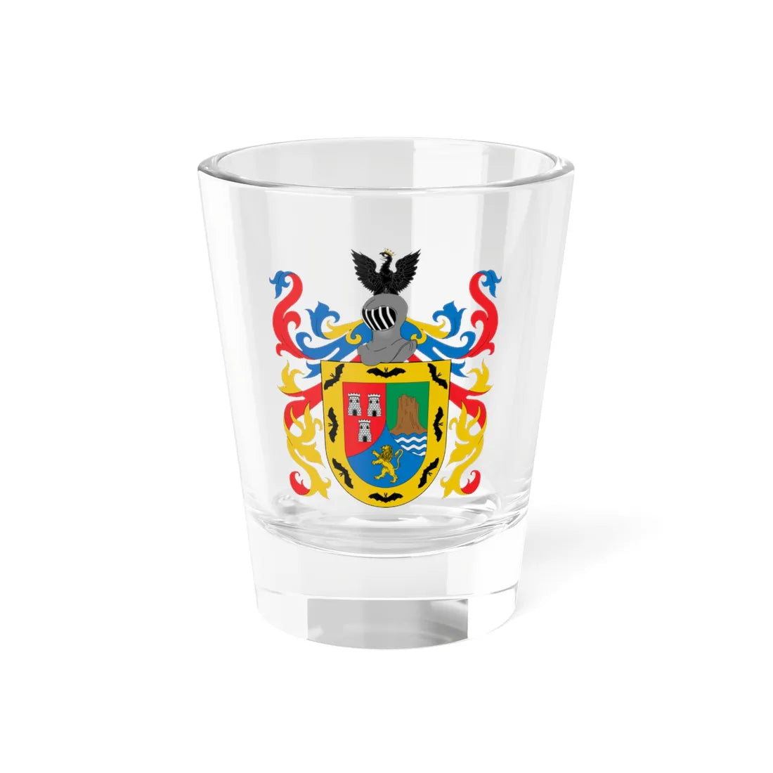 Escudo del Mariscal Jorge Robledo (Colombia) (Coat of Arms) Shot Glass 1.5oz 1.5oz - Go Mug Yourself
