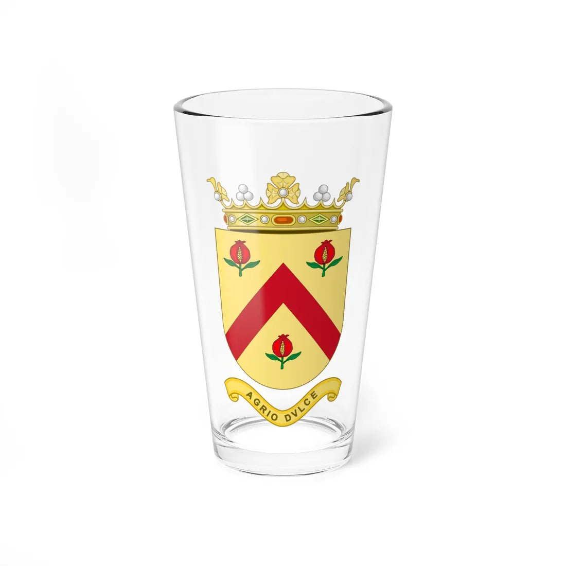 Escudo del Marquesado de la Floresta (Spain) (Coat of Arms) Pint Glass 16oz 16oz - Go Mug Yourself