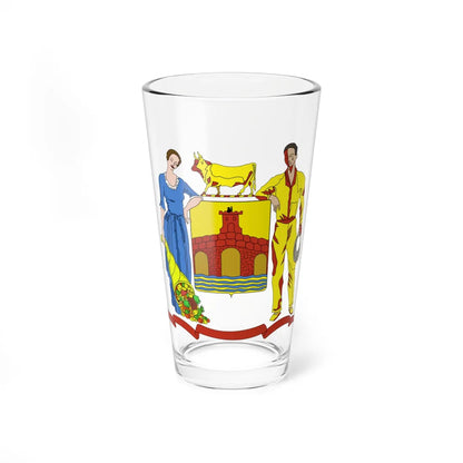 Escudo del Municipio Alberto Adriani (Venezuela) (Coat of Arms) Pint Glass 16oz 16oz - Go Mug Yourself