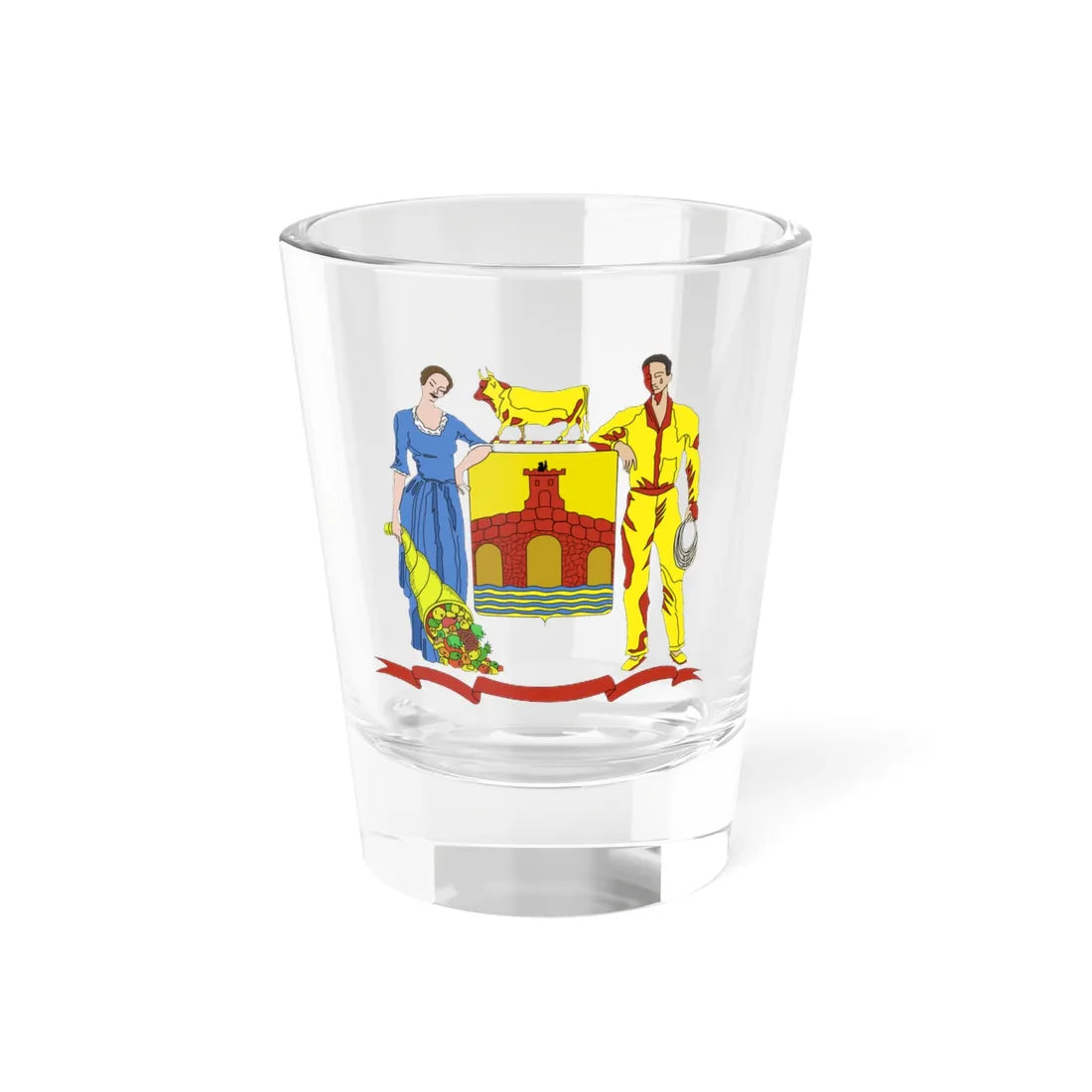 Escudo del Municipio Alberto Adriani (Venezuela) (Coat of Arms) Shot Glass 1.5oz 1.5oz - Go Mug Yourself