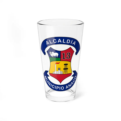 Escudo del Municipio Anaco (Venezuela) (Coat of Arms) Pint Glass 16oz 16oz - Go Mug Yourself