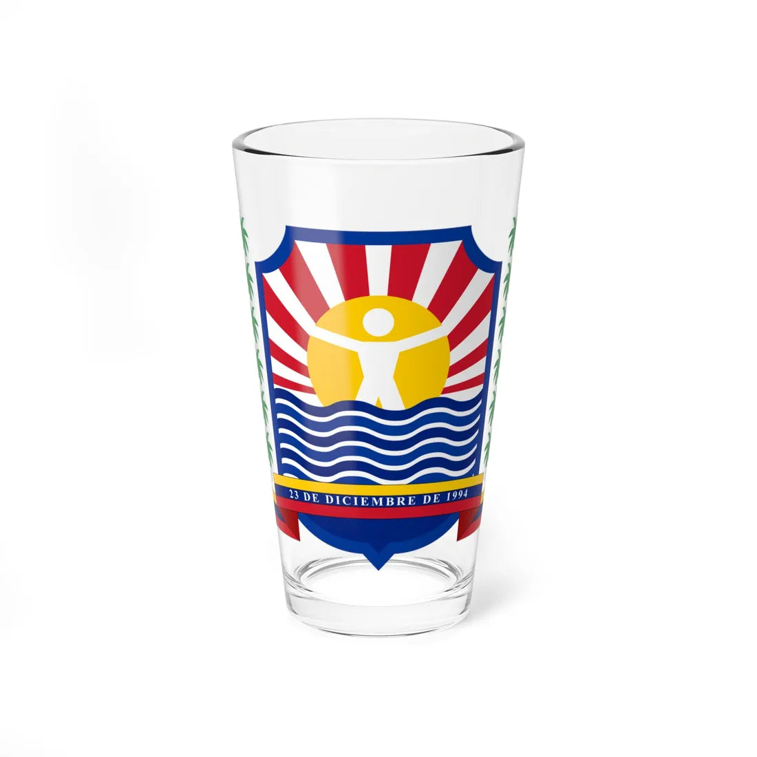 Escudo del Municipio Capistrano Anzoátegui (Venezuela) (Coat of Arms) Pint Glass 16oz 16oz - Go Mug Yourself
