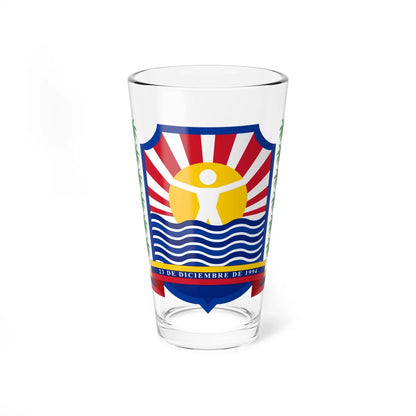 Escudo del Municipio Capistrano Anzoátegui (Venezuela) (Coat of Arms) Pint Glass 16oz 16oz - Go Mug Yourself