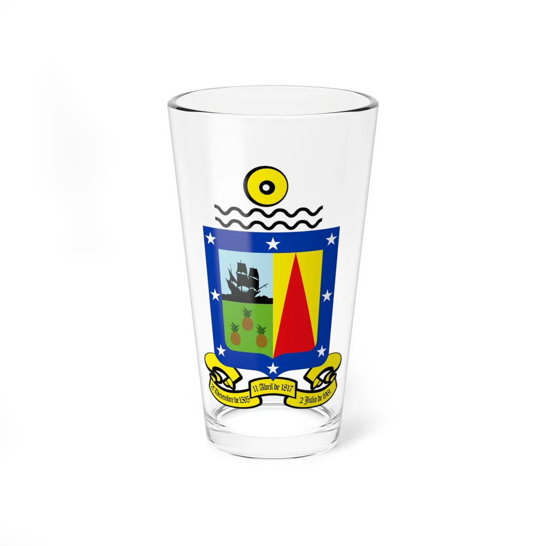 Escudo del Municipio Caroní (Venezuela) (Coat of Arms) Pint Glass 16oz 16oz - Go Mug Yourself
