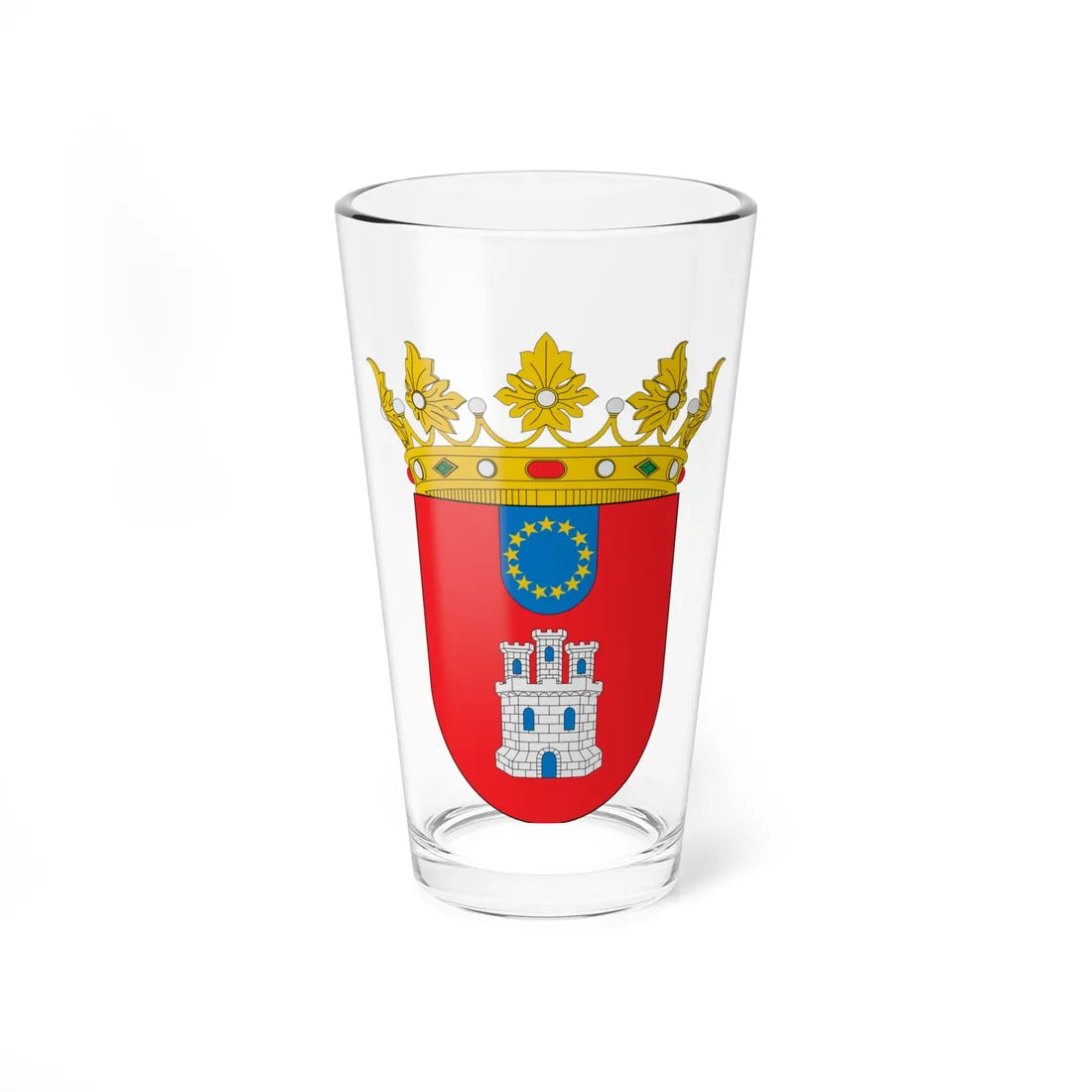 Escudo del Municipio Concepción de La Vega (Costa Rica) (Coat of Arms) Pint Glass 16oz 16oz - Go Mug Yourself