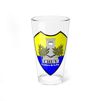 Escudo del municipio de Chuy (Uruguay) (Coat of Arms) Pint Glass 16oz 16oz - Go Mug Yourself