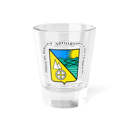 Escudo del Municipio Sotillo Anzoátegui (Venezuela) (Coat of Arms) Shot Glass 1.5oz 1.5oz - Go Mug Yourself