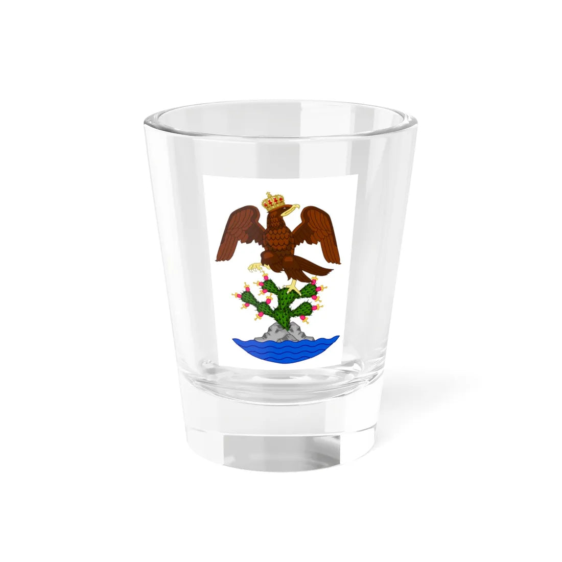 Escudo del Primer Imperio Mexicano cropped (Mexico) (Coat of Arms) Shot Glass 1.5oz 1.5oz - Go Mug Yourself