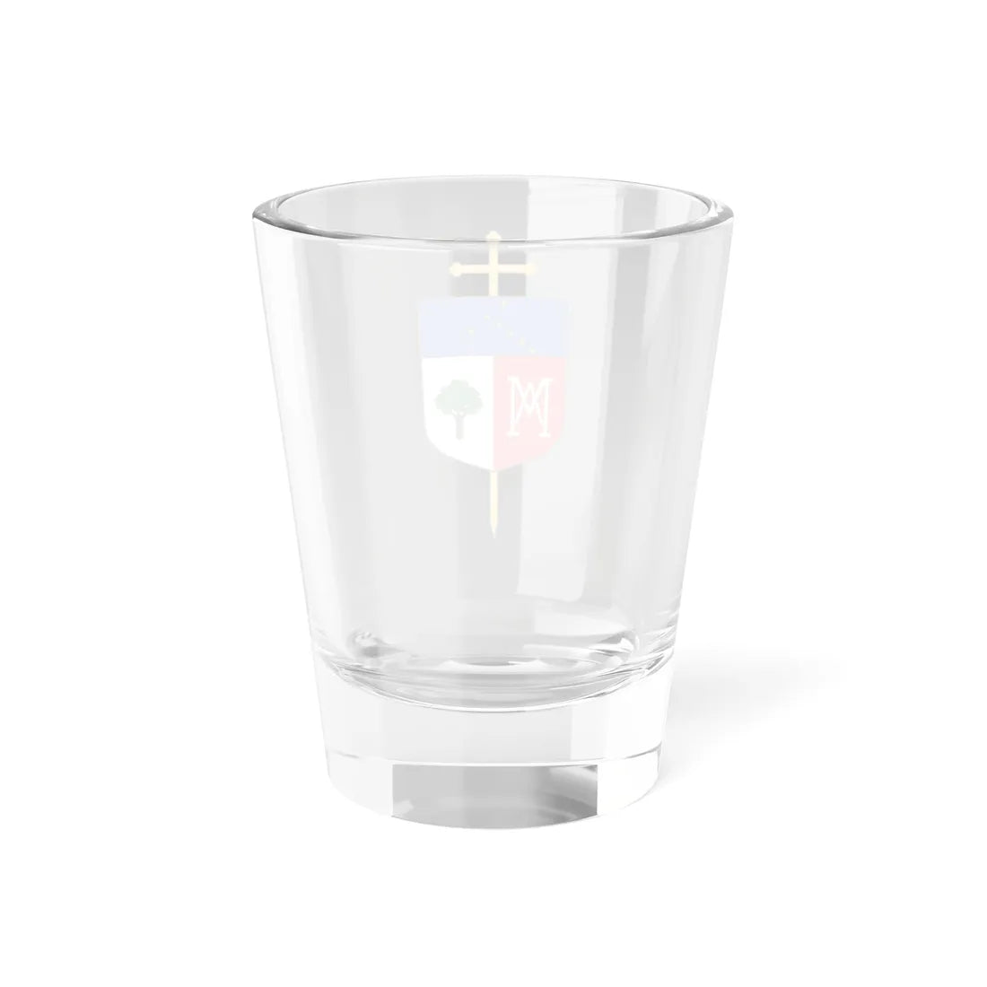 Escudo del Vicariato Apostólico de Mitú (Colombia) (Coat of Arms) Shot Glass 1.5oz - Go Mug Yourself