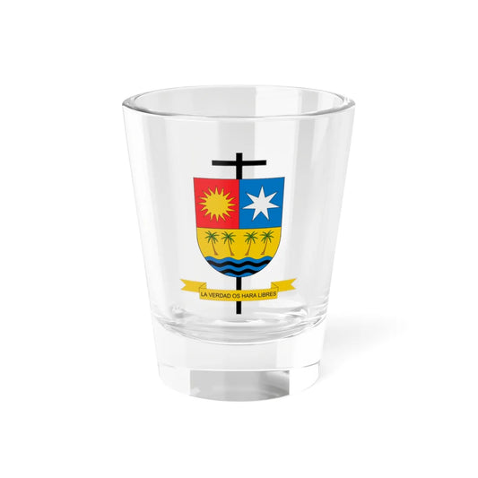 Escudo del Vicariato de Guapi (Colombia) (Coat of Arms) Shot Glass 1.5oz 1.5oz - Go Mug Yourself