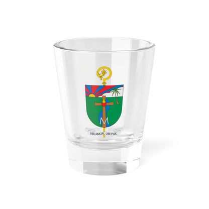 Escudo del Vicariato de Trinidad (Colombia) (Coat of Arms) Shot Glass 1.5oz 1.5oz - Go Mug Yourself