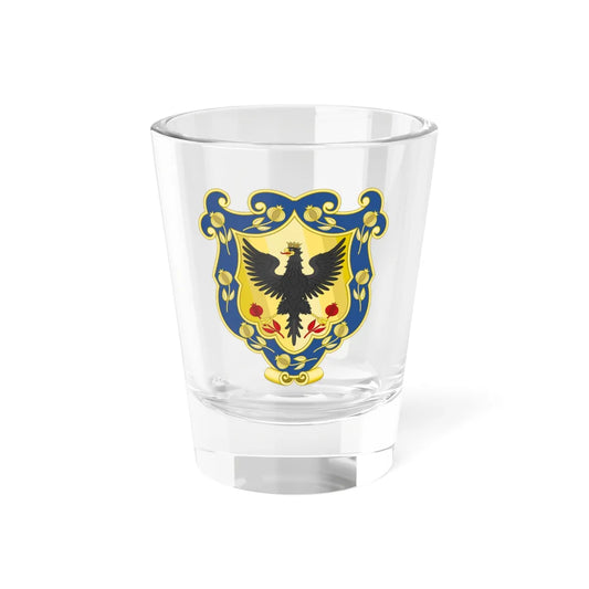 Escudo del Virreinato de Nueva Granada 1717 - 1819 (Colombia) (Coat of Arms) Shot Glass 1.5oz 1.5oz - Go Mug Yourself