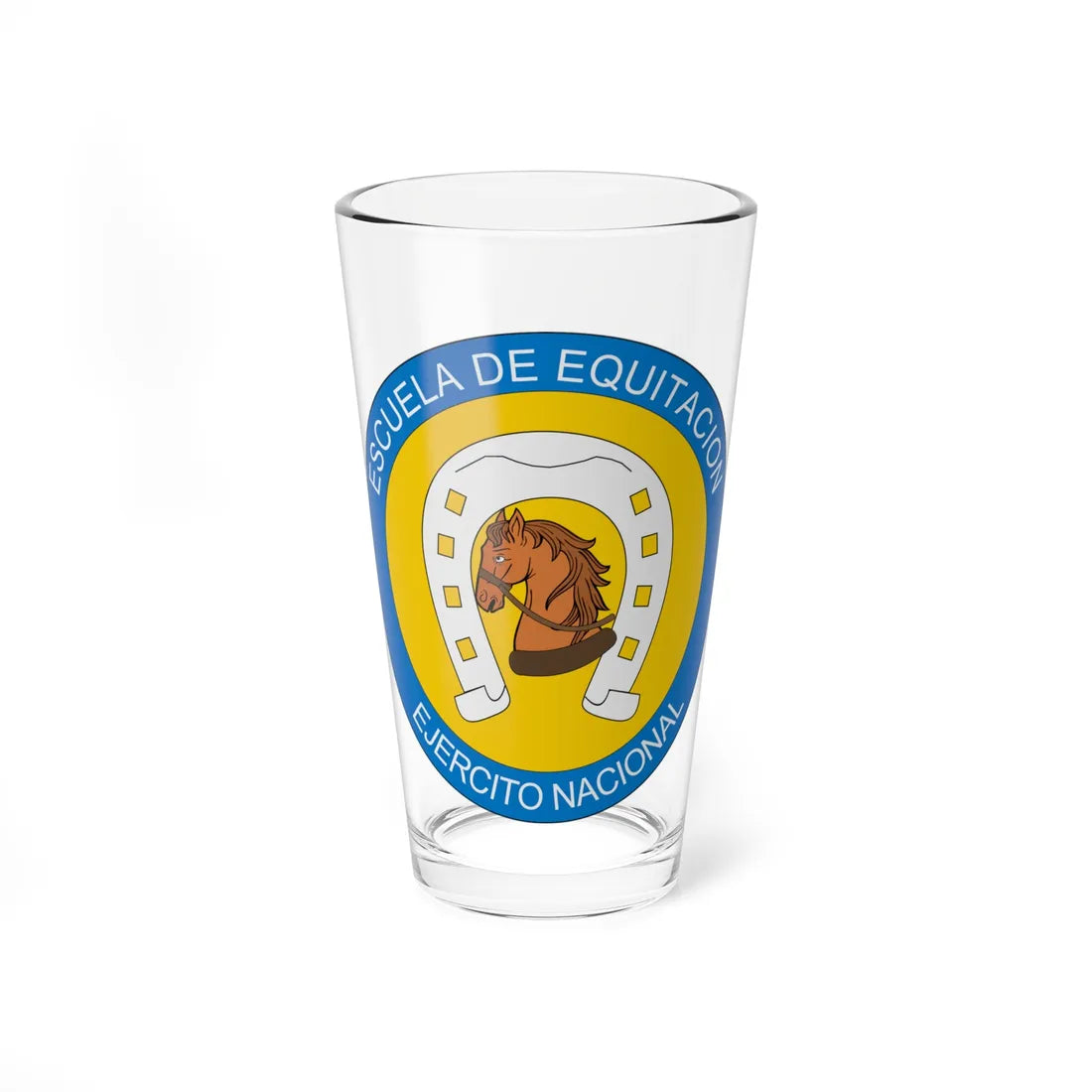 Escudo Equitacion del Ejercito de Colombia (Colombia) (Coat of Arms) Pint Glass 16oz 16oz - Go Mug Yourself