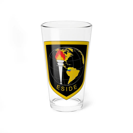 Escudo Escuela Idiomas y Dialectos-Colombia (Colombia) (Coat of Arms) Pint Glass 16oz 16oz - Go Mug Yourself