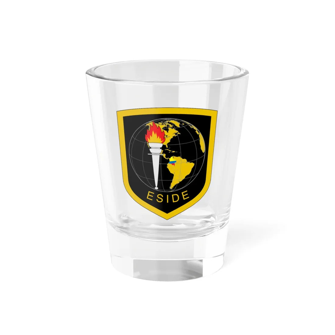 Escudo Escuela Idiomas y Dialectos-Colombia (Colombia) (Coat of Arms) Shot Glass 1.5oz 1.5oz - Go Mug Yourself