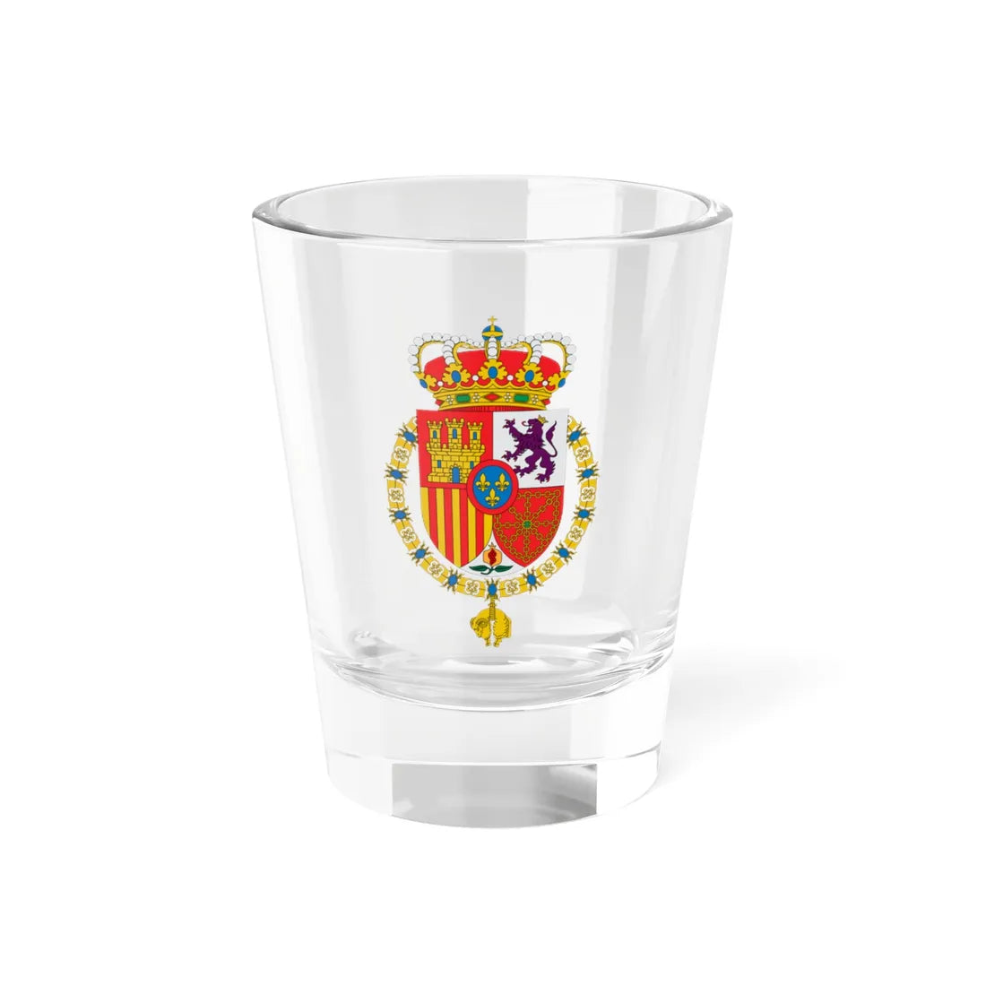 Escudo Felipe VI de España (Spain) (Coat of Arms) Shot Glass 1.5oz 1.5oz - Go Mug Yourself