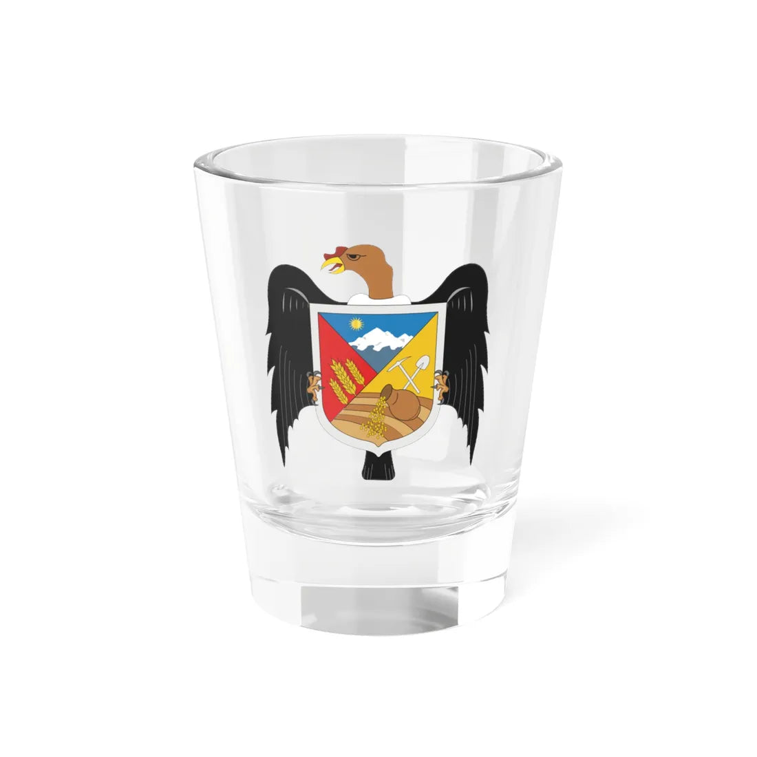 Escudo Fitzcarrald (Peru) (Coat of Arms) Shot Glass 1.5oz 1.5oz - Go Mug Yourself