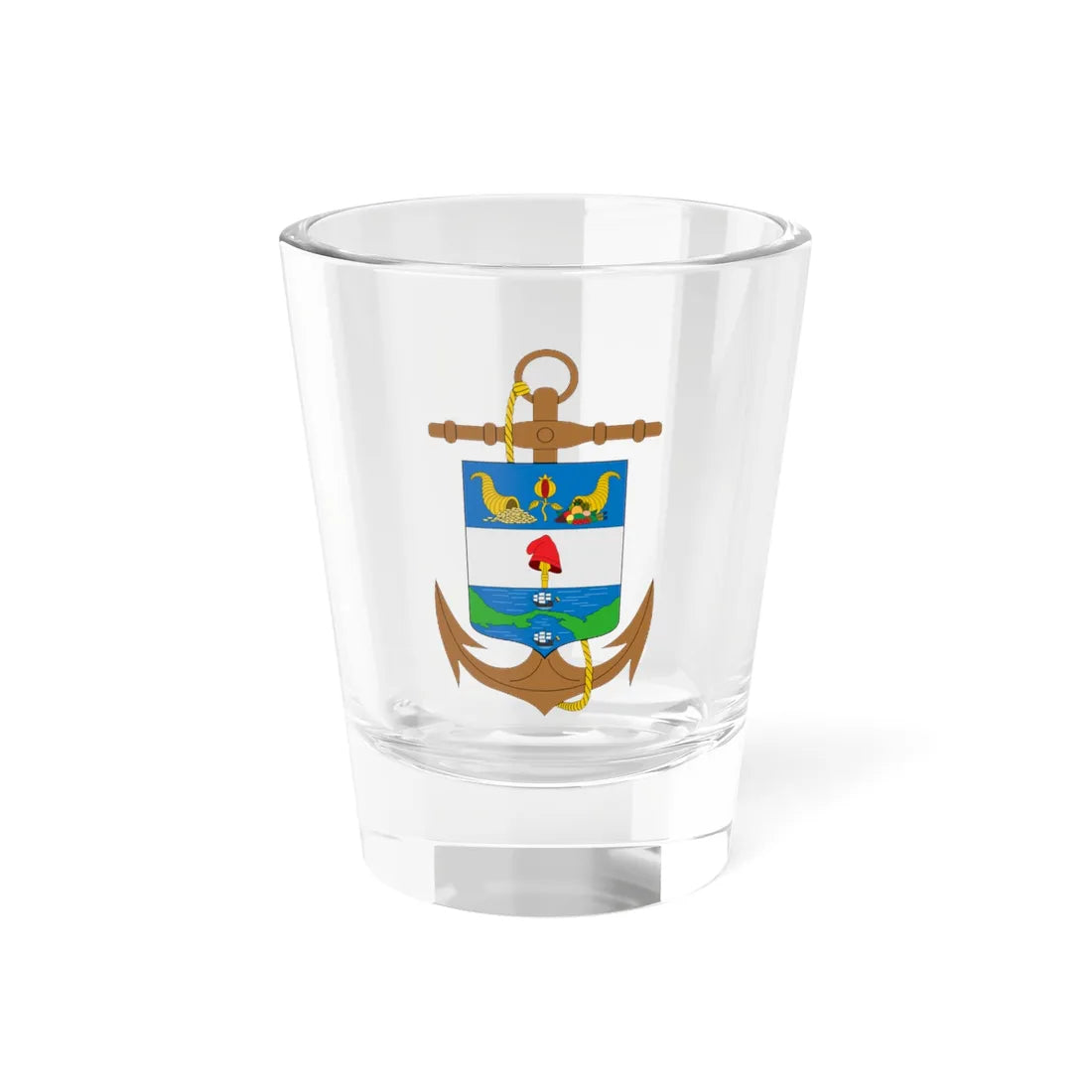 Escudo heráldico Armada Nacional de Colombia (Colombia) (Coat of Arms) Shot Glass 1.5oz 1.5oz - Go Mug Yourself