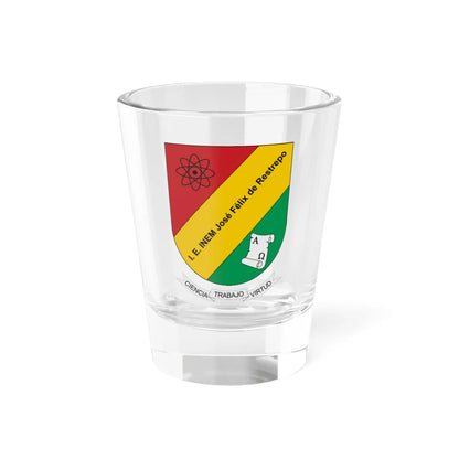 Escudo INEM JFR (Colombia) (Coat of Arms) Shot Glass 1.5oz 1.5oz - Go Mug Yourself