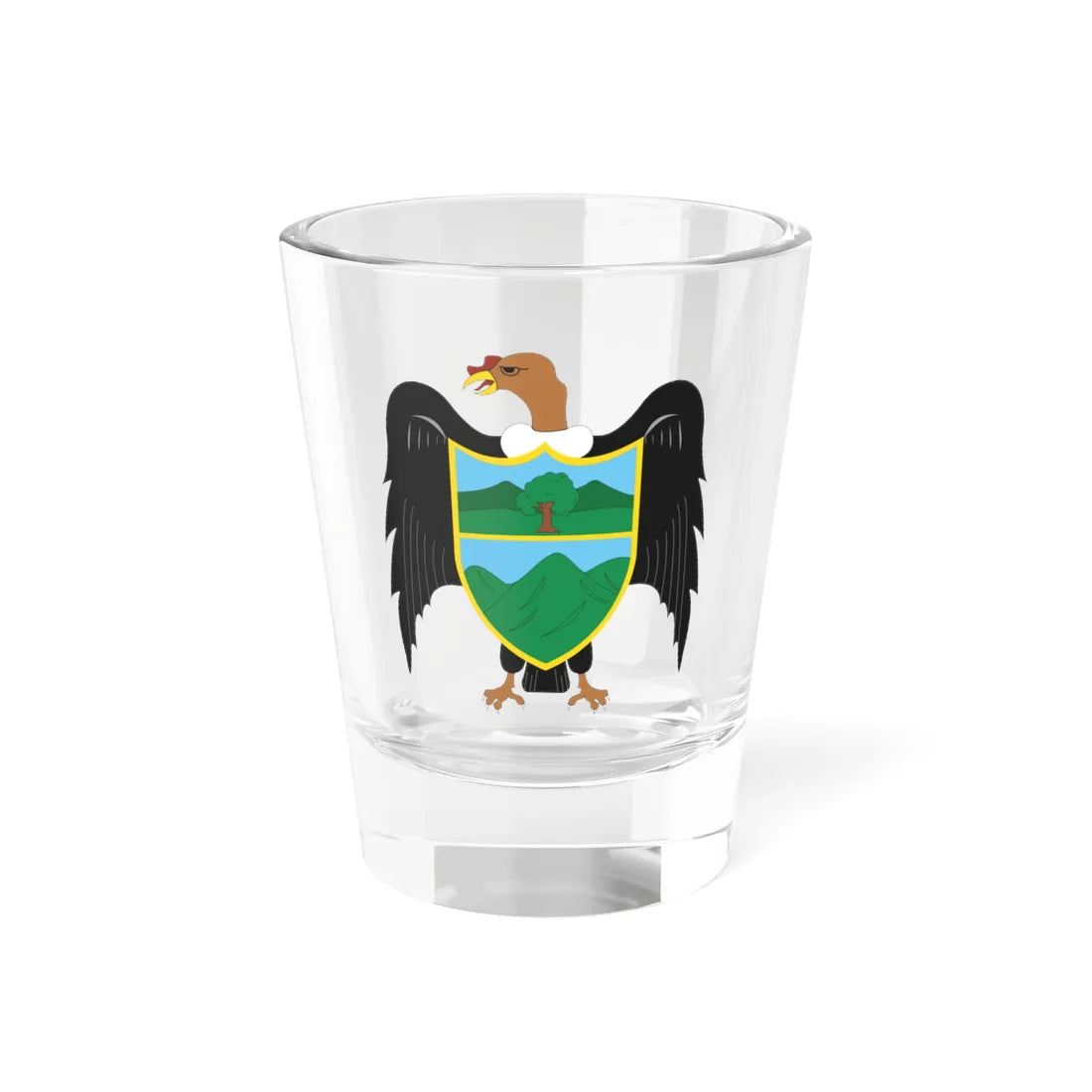 Escudo Mariscal Luzuriaga (Peru) (Coat of Arms) Shot Glass 1.5oz 1.5oz - Go Mug Yourself