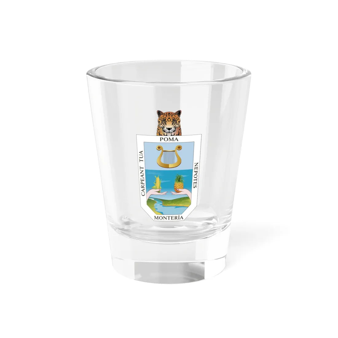 ESCUDO MONTERIA (Colombia) (Coat of Arms) Shot Glass 1.5oz 1.5oz - Go Mug Yourself