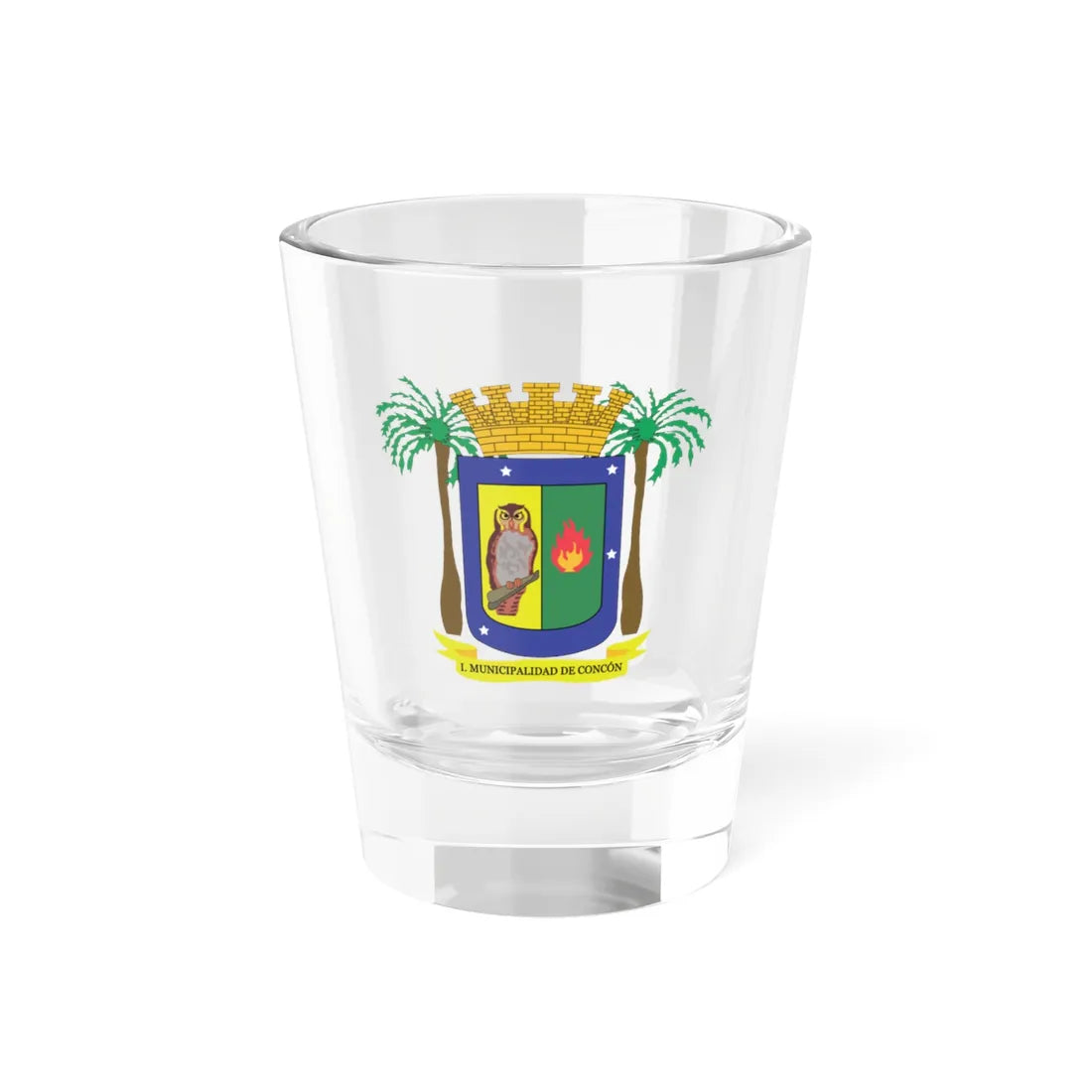 Escudo Municipal de Concón (Chile) (Coat of Arms) Shot Glass 1.5oz 1.5oz - Go Mug Yourself