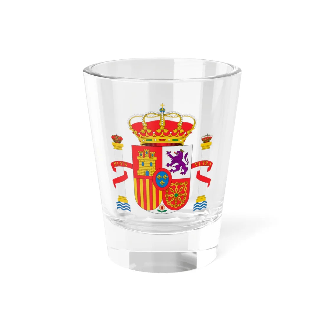 Escudo nacional de España 1981 base carpanel (Spain) (Coat of Arms) Shot Glass 1.5oz 1.5oz - Go Mug Yourself