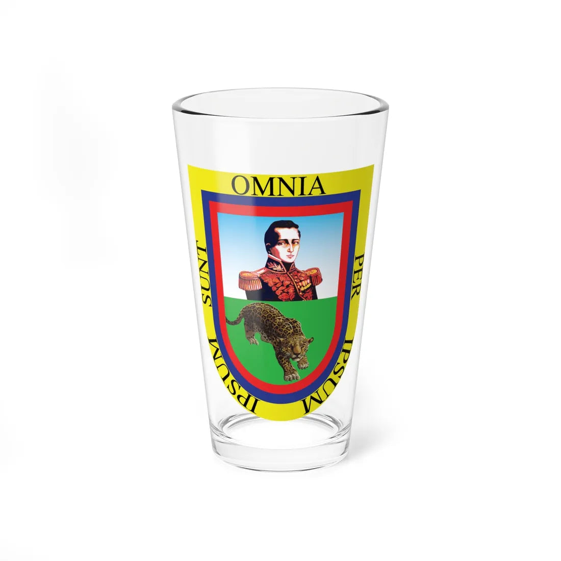 Escudo oficial de Córdoba Colombia (Colombia) (Coat of Arms) Pint Glass 16oz 16oz - Go Mug Yourself