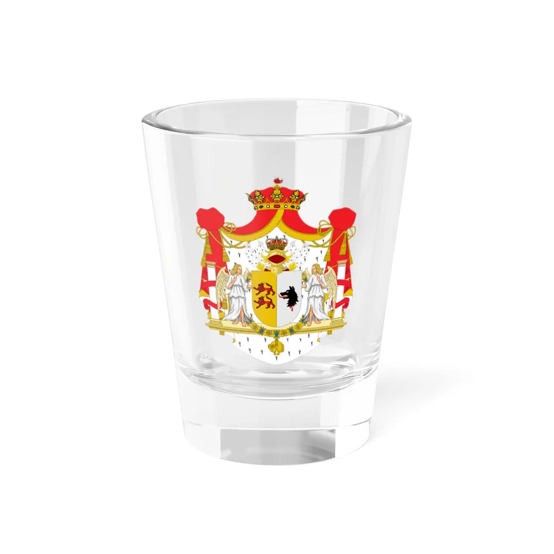Escudo Oficial de la Casa de Osorio de Moscoso (Portugal) (Coat of Arms) Shot Glass 1.5oz 1.5oz - Go Mug Yourself