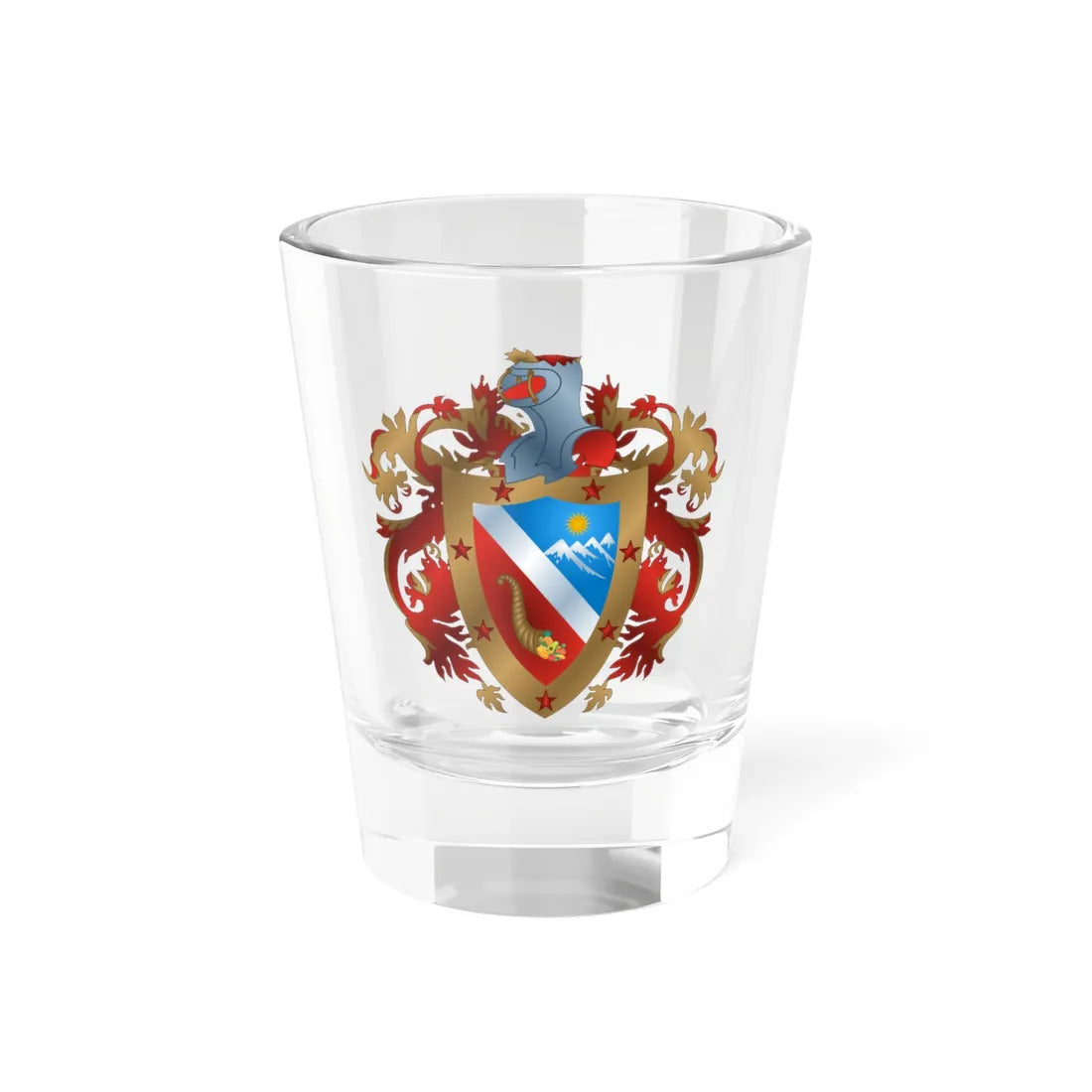 Escudo Oficial del Huila (Colombia) (Coat of Arms) Shot Glass 1.5oz 1.5oz - Go Mug Yourself