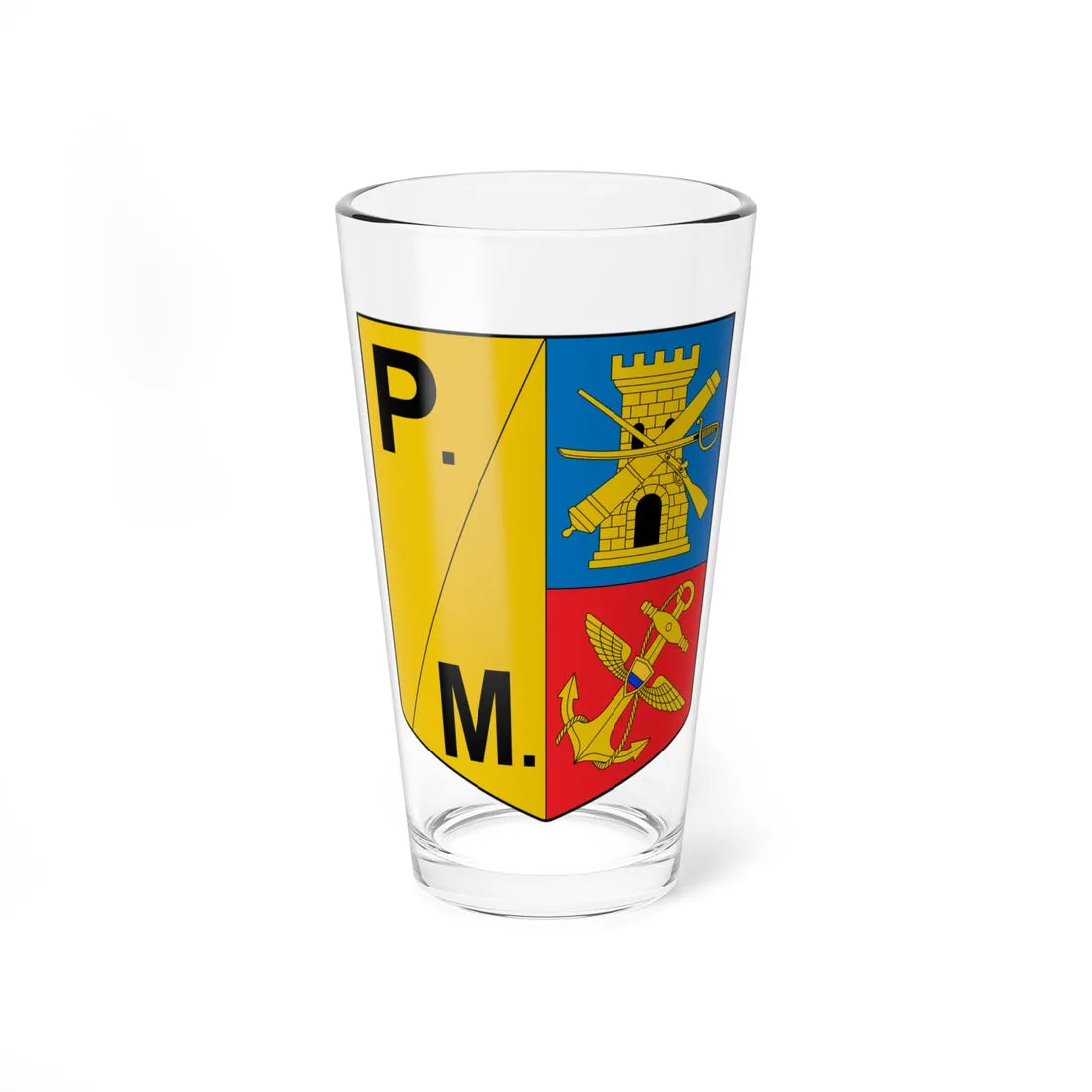 Escudo Policia Militar-Colombia (Colombia) (Coat of Arms) Pint Glass 16oz 16oz - Go Mug Yourself