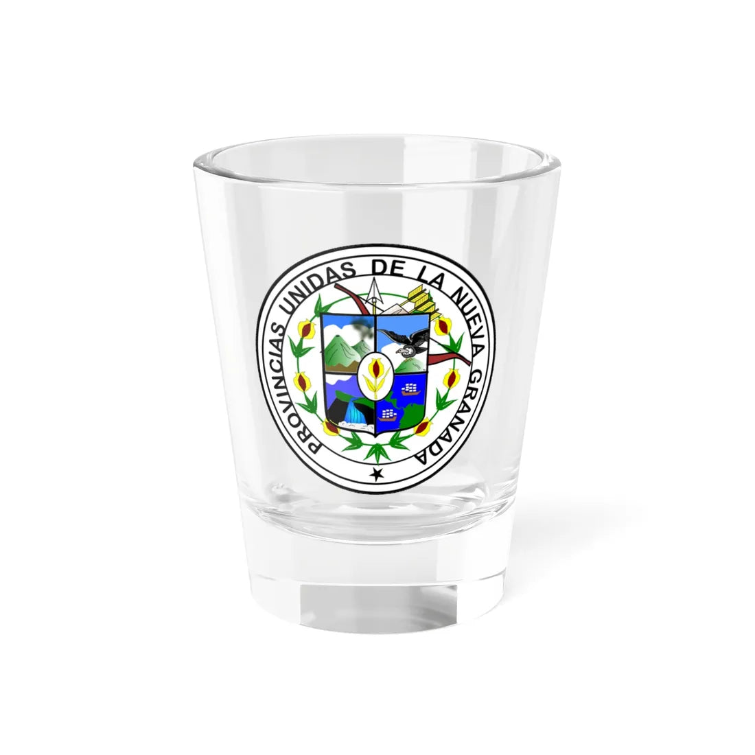 Escudo Provincias Unidas Nueva Granada (Coat of Arms) Shot Glass 1.5oz 1.5oz - Go Mug Yourself