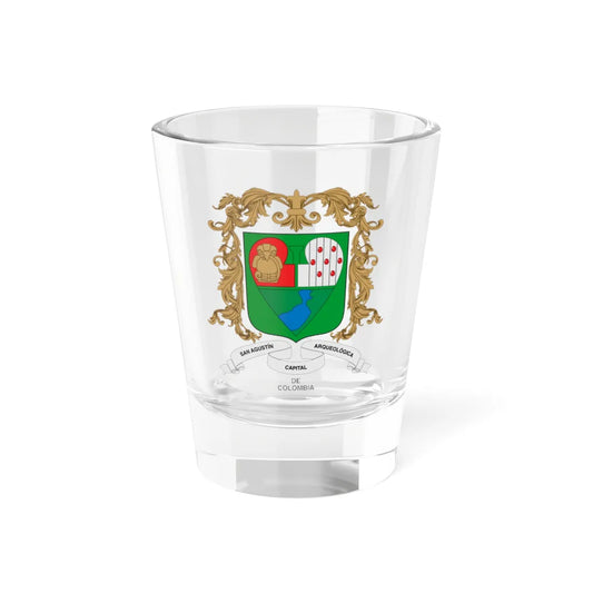 Escudo San Agustin Huila (Colombia) (Coat of Arms) Shot Glass 1.5oz 1.5oz - Go Mug Yourself