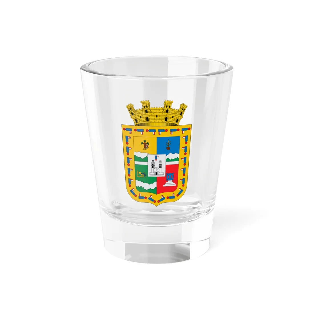 Escudo Teziutlán bueno (Mexico) (Coat of Arms) Shot Glass 1.5oz 1.5oz - Go Mug Yourself