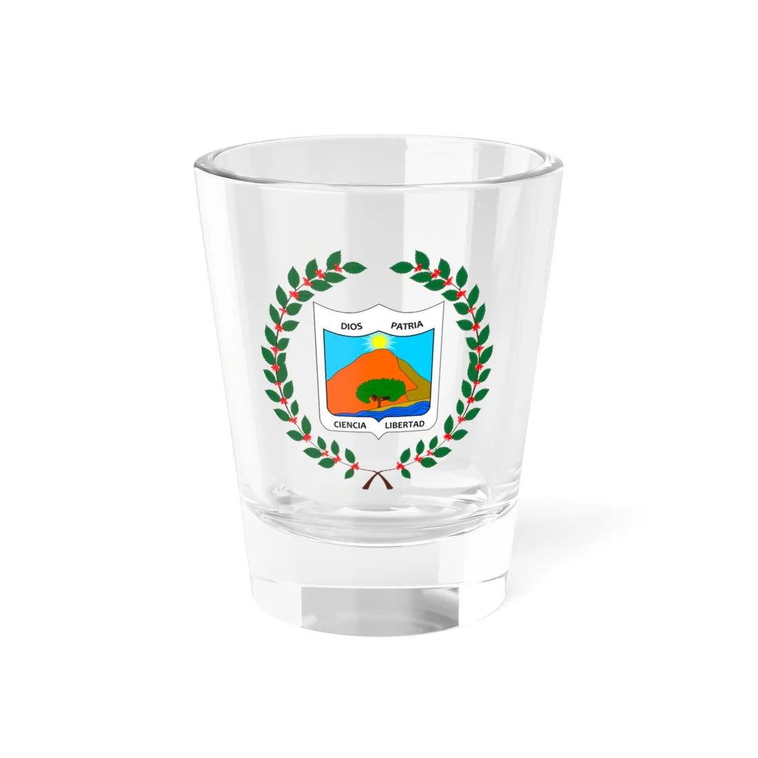 Escudo Vergara Cundinamarca (Colombia) (Coat of Arms) Shot Glass 1.5oz 1.5oz - Go Mug Yourself
