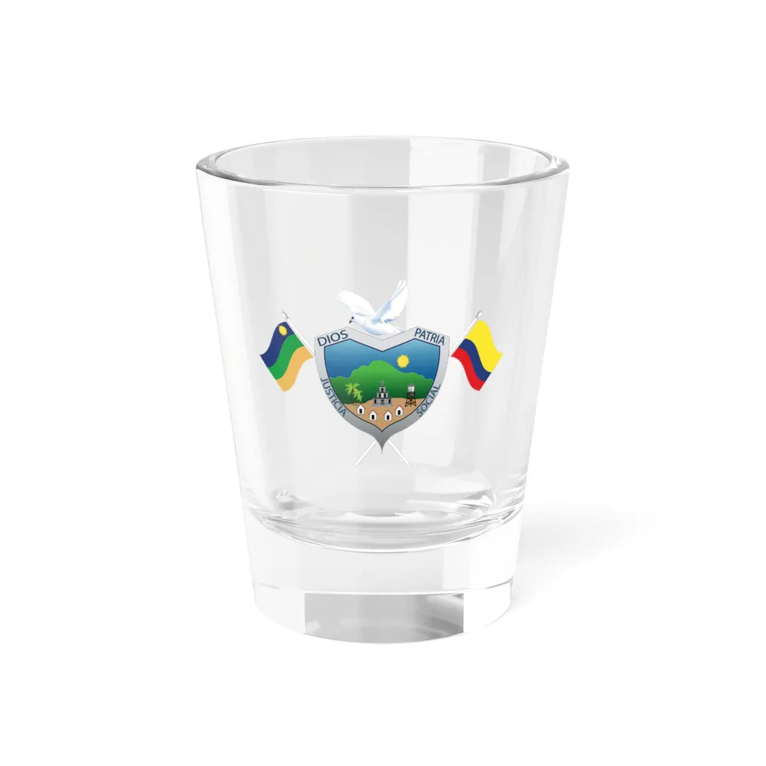 EscudoMunicipioSanCarlos (Colombia) (Coat of Arms) Shot Glass 1.5oz 1.5oz - Go Mug Yourself