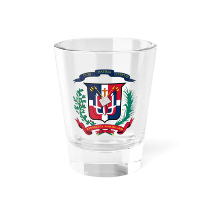 Escudorepublicadominicanacheposocasicasi (Dominica) (Coat of Arms) Shot Glass 1.5oz 1.5oz - Go Mug Yourself