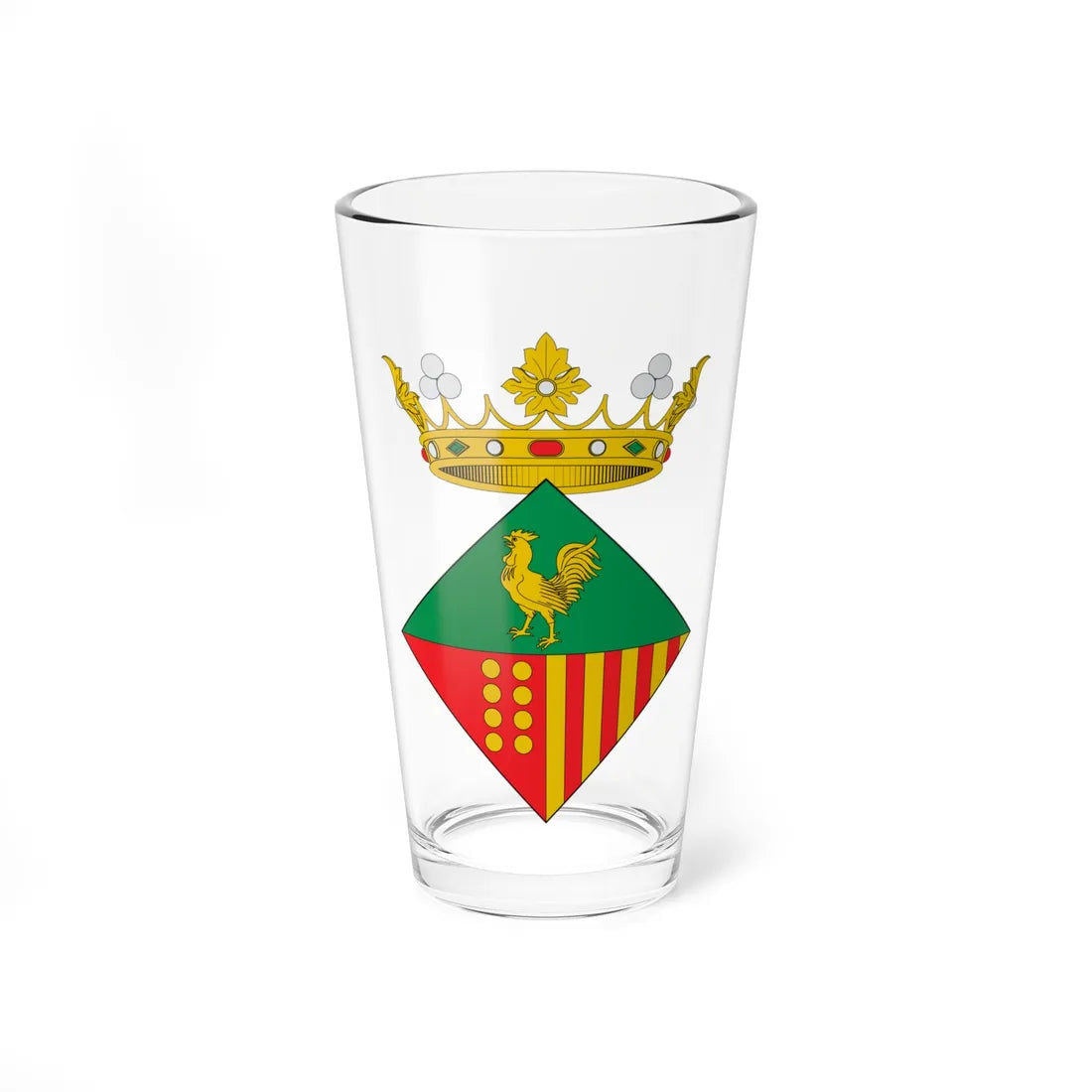 Escut dAitona (Spain) (Coat of Arms) Pint Glass 16oz 16oz - Go Mug Yourself