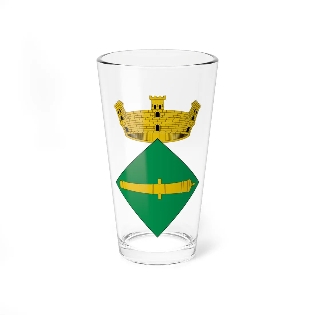 Escut dAlcanó (Spain) (Coat of Arms) Pint Glass 16oz 16oz - Go Mug Yourself