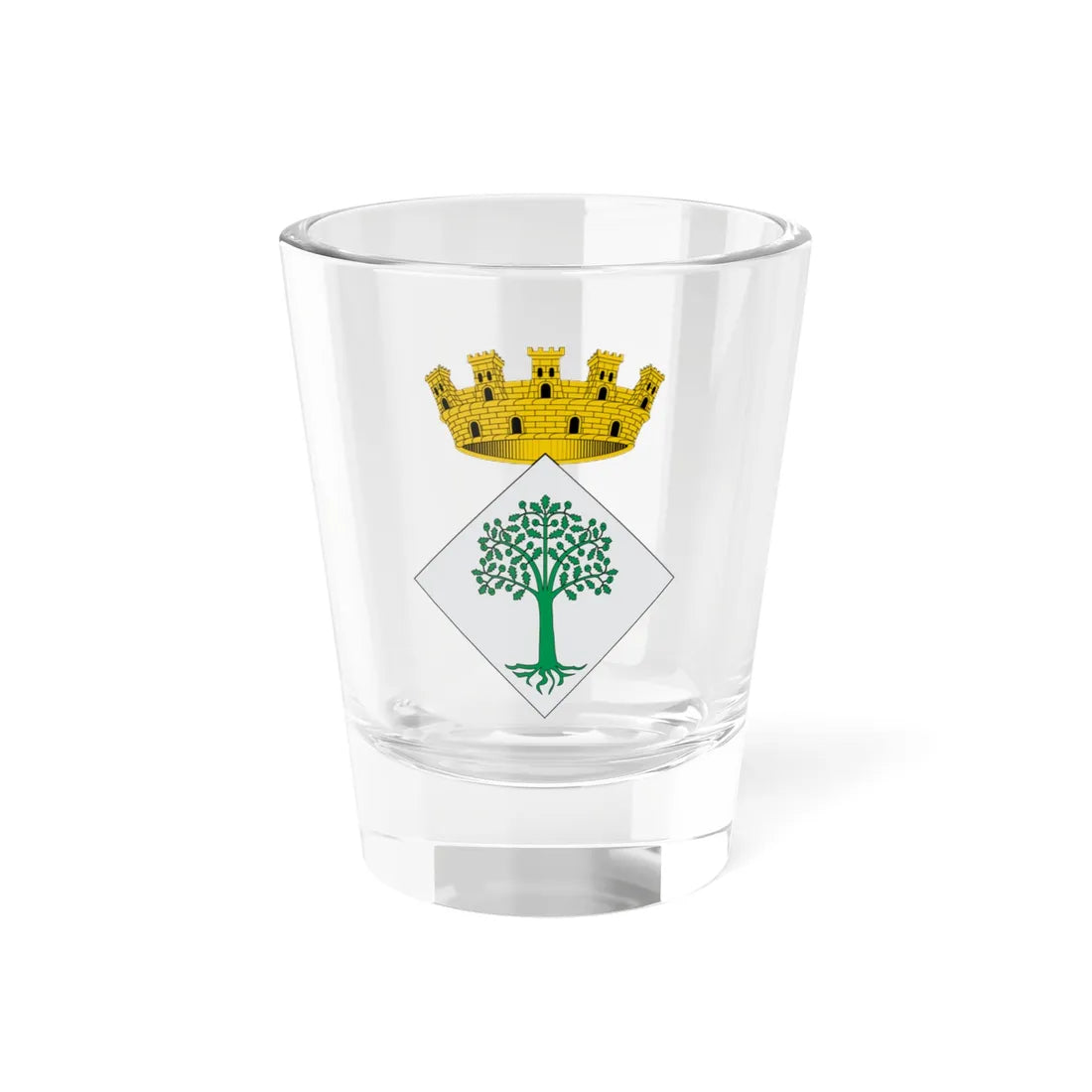 Escut dAlcarràs (Spain) (Coat of Arms) Shot Glass 1.5oz 1.5oz - Go Mug Yourself