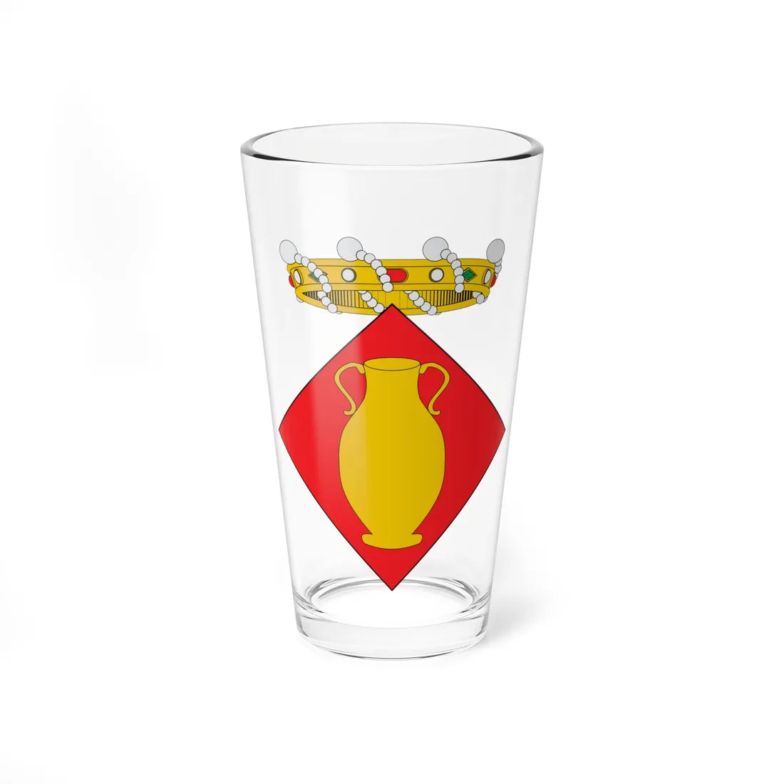 Escut dAlgerri (Spain) (Coat of Arms) Pint Glass 16oz 16oz - Go Mug Yourself