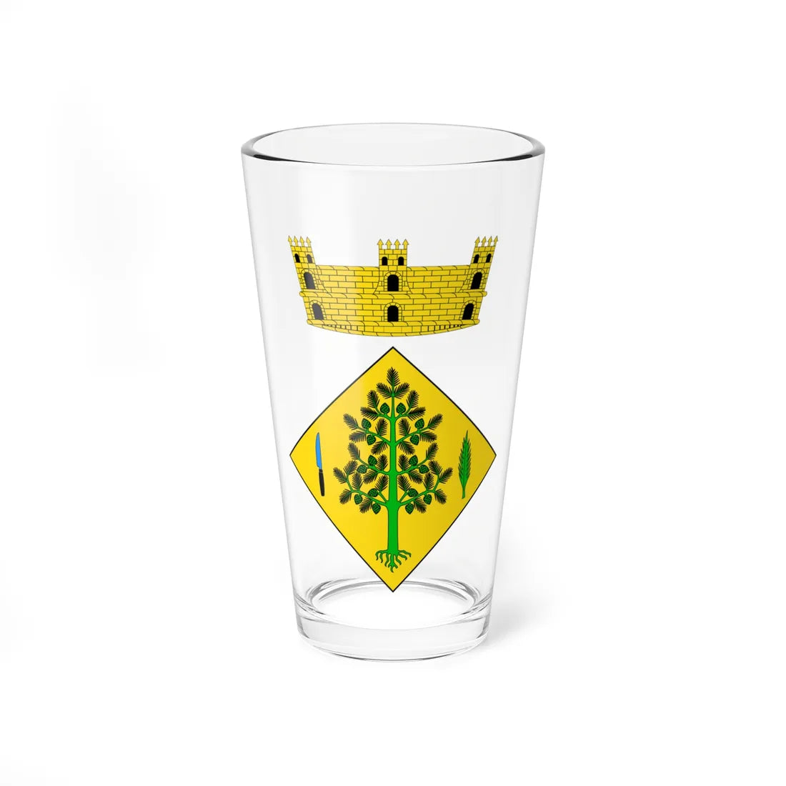 Escut dAlpicat (Spain) (Coat of Arms) Pint Glass 16oz 16oz - Go Mug Yourself