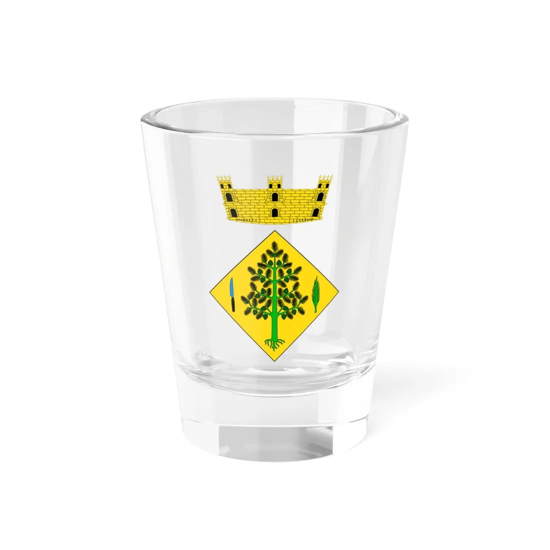 Escut dAlpicat (Spain) (Coat of Arms) Shot Glass 1.5oz 1.5oz - Go Mug Yourself