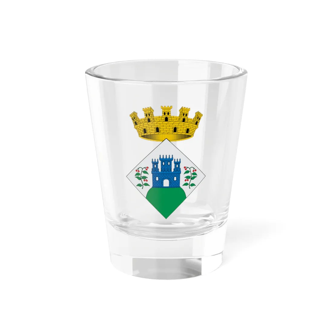 Escut dArbúcies (Spain) (Coat of Arms) Shot Glass 1.5oz 1.5oz - Go Mug Yourself