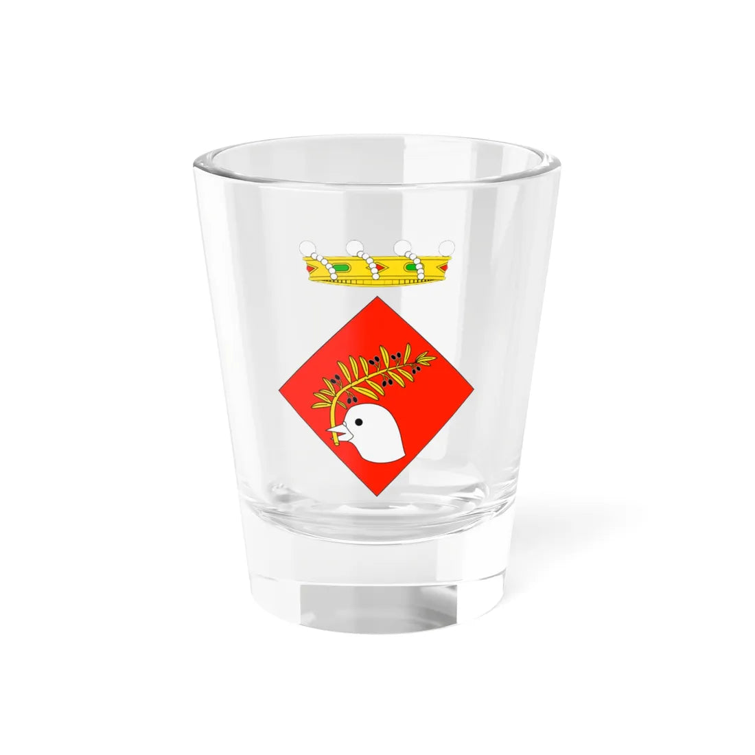 Escut dArbeca (Spain) (Coat of Arms) Shot Glass 1.5oz 1.5oz - Go Mug Yourself