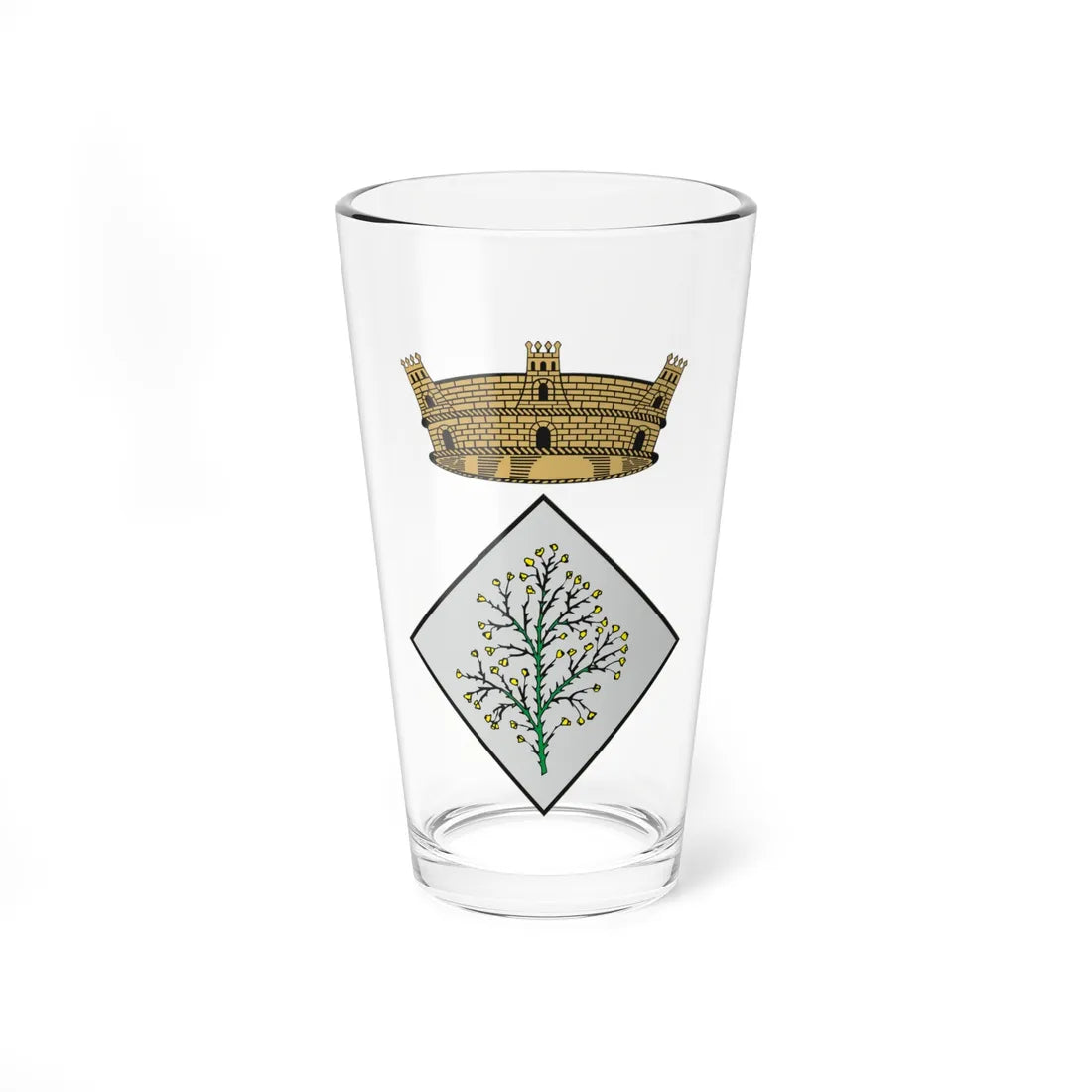 Escut dArgelaguer (Spain) (Coat of Arms) Pint Glass 16oz 16oz - Go Mug Yourself