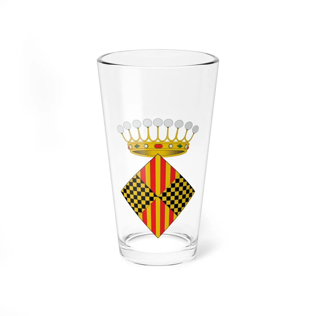 Escut de Balaguer (Spain) (Coat of Arms) Pint Glass 16oz 16oz - Go Mug Yourself